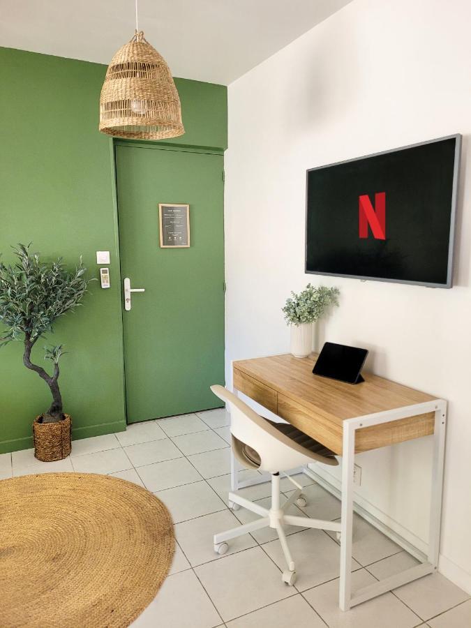 Studio Double Climatise Avec Terrasse - Proche Tram & Centre Montpellier Eksteriør billede