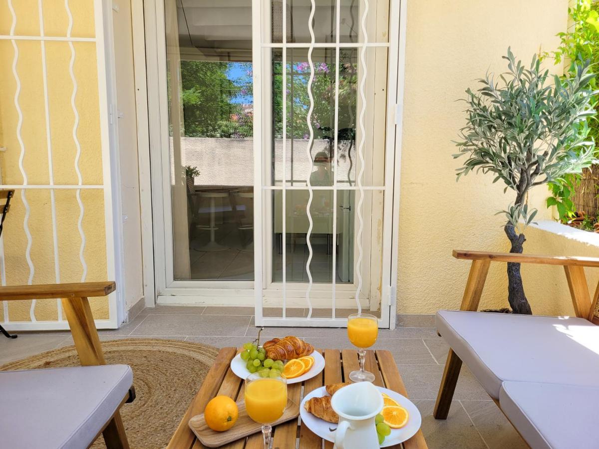 Studio Double Climatise Avec Terrasse - Proche Tram & Centre Montpellier Eksteriør billede